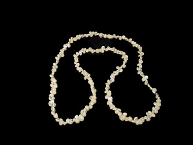 36" Vintage Mini Umbonium Spiral Shell Necklace...Striped Spotty Shell Jewellery...Sea Snail Shell