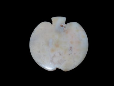 2" Flower Agate Pumpkin shape Palm Stone, Worry Stone, Flower Agate's spiritual meaning revolves
