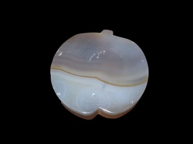 2 1/2" Grey Agate Pumpkin shape Palm Stone, Worry Stone, Grey Agate is spiritually associated with