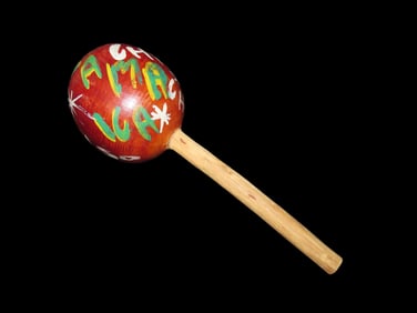 Vintage Souvenir Hand Painted Jamaican Maraca