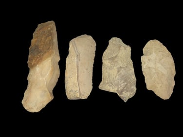 4 Paleo Uniface Blades, Western States