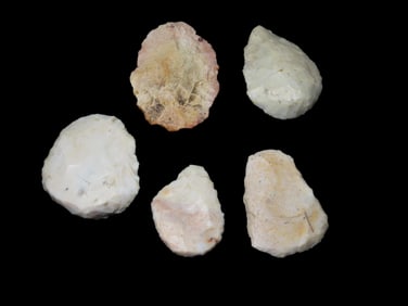 Lot of Paleo Thumb Scrapers, Black Bird Ridge MO