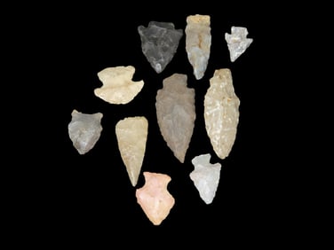 Lot of Arrowheads, EX Gary Noel, Midwest
