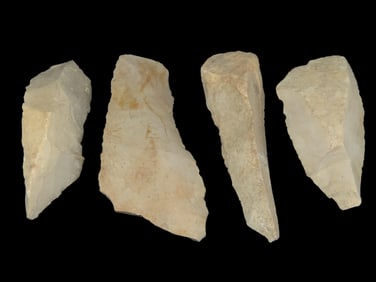 Lot of 4 Paleo Uniface Knives, Northwestern States