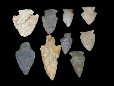 Lot of Arrowheads from Midwest, EX Gary Noel
