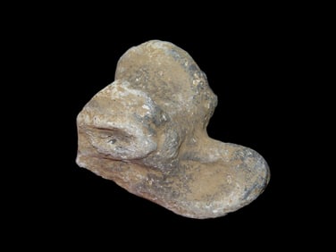 1 5/8" Pre Columbian Pottery Face Effigy Head, Mayan Aztec
