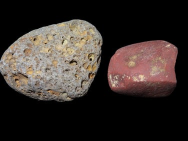 2 Worry Stones, One Hematite