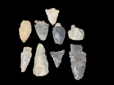 Lot of Arrowheads Midwestern States