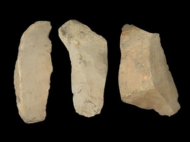 3 Large 5" Uniface Paleo Blades, Northwestern States