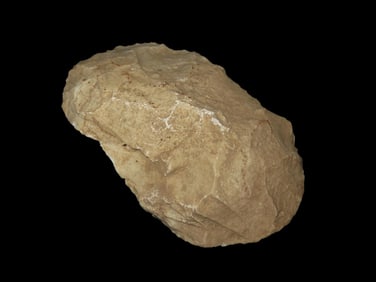 4 1/4" Flint Axe,nice hafting area in center, found in Monroe Co., Missouri