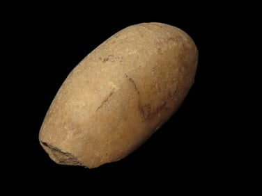 2 1/2" Brown Quartz Boatstone, Poverty Point, found in Union Parish, Louisiana