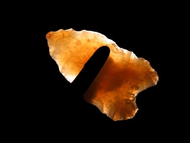 1 1/2" Highly Transluscent Pt, found in Colorado, Ex John Byrd Collection- author of "Pishkun: