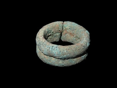 Rare African Bronze Yoruba 'Manila' Currency Ring, Nigeria 17th-19th Century