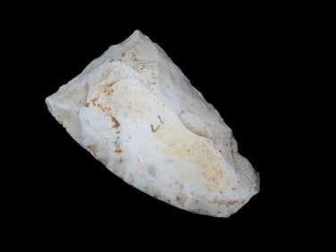 3 5/16" Fine Clear Fork Gouge, Burlington Chert, found in Pike Co., Illinois