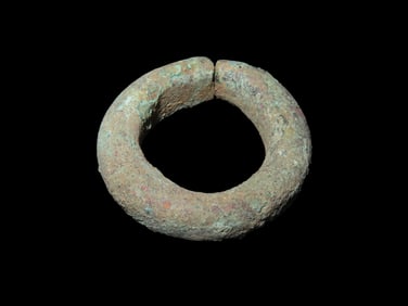 Rare African Bronze Yoruba 'Manila' Currency Ring, Nigeria 17th-19th Century