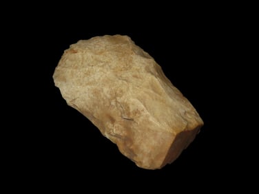 3 1/2" Dalton Adze, Shovel Bit Nose, Cortex on Hafting Area and Bottom, found in Pike Co., Illinois