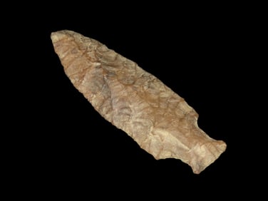 3 5/16" Elk River, Classic Flaking, found in Benton Co., Tennesse,  Ex Jim Lee  Collection, sold by