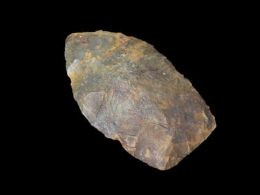 2 1/4" Paleo Blade, Ground Edge, Morgan Co., Alabama river find, Purchased from Dennis Bushey 11/21.