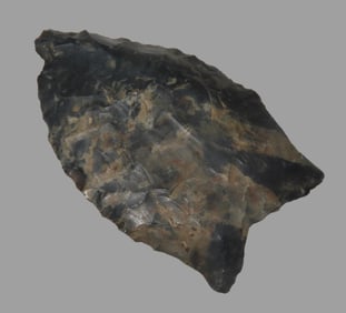 2 1/8" Paleo Hi-Low, Bennett COA, found in Ohio, made of Coshocton Flint