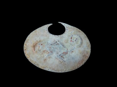 2" Copper Monkey Effigy Nose Pendant, Motley COA, found in South America, Ex Steve Barras Estate