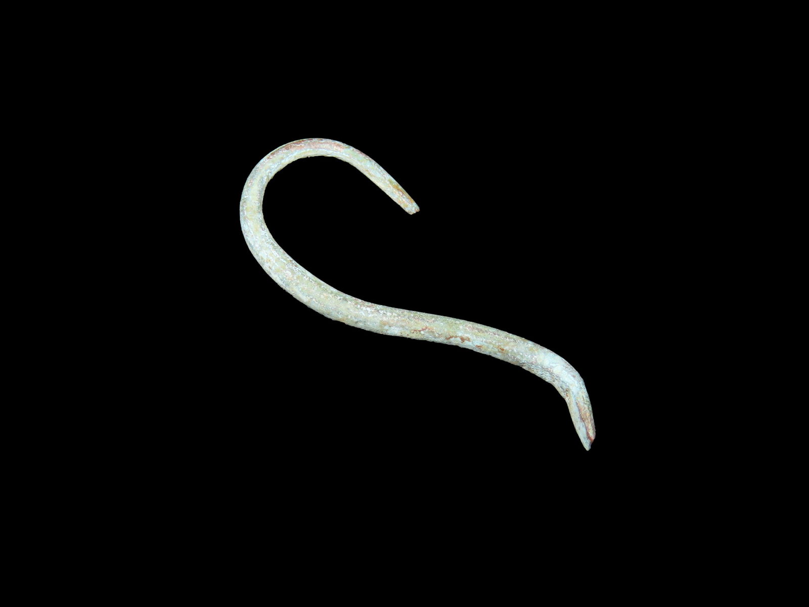 1 1/4" Copper Fish Hook, Motley COA, found in South America, Ex Steve Barras Estate (1 of 9)