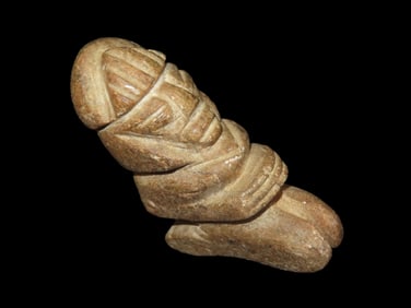 2 1/8" Pre-Columbian Human Effigy Idol, Motley COA, found in South America, Ex Steve Barras Estate