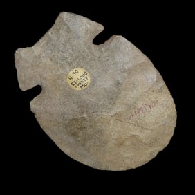 4 1/2" Notched Hoe, Motley COA, found in St. Louis Co., Missouri, Ex B.W. Stephens first collection,