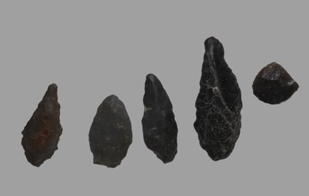 5 Arrowheads with Collector Number Found in California