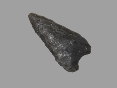 1 5/8" Paleo Meserve Obsidian, With Collector Number Found in California