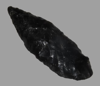 2 15/16" Cascade Obsidian, With Collector Number Found in California