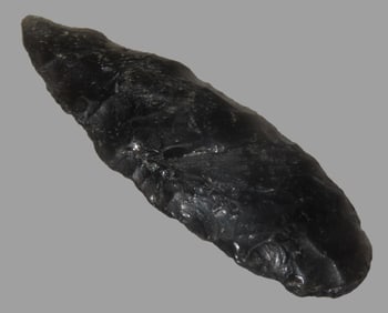 2 1/4" Cascade Obsidian, With Collector Number Found in California