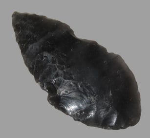 2 3/8" Cascade Obsidian, With Collector Number Found in California