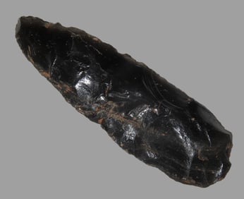 4 1/4" Archiac Obsidian Knife, Found in California