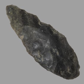 3 1/2" Obsidian Knife found in California, w/Collector number