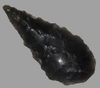 2" Obsidian Cascade found in California, w/Collector number
