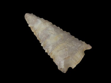 2 1/4" Kirk Snapped Base, found in Alabama, Ex Walt McIntire Collection