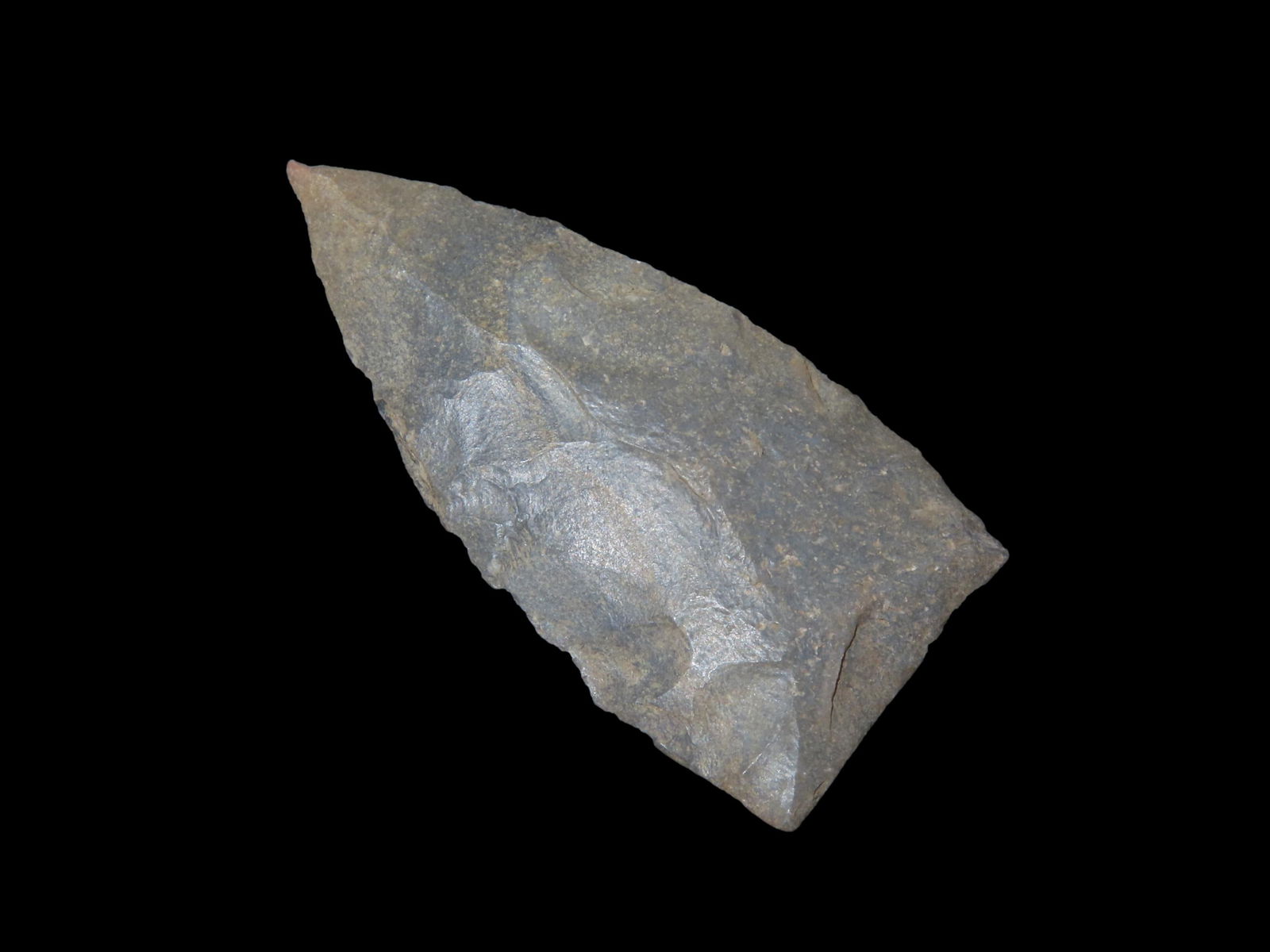 1 15/16" Early Lance Dalton, Ground Base, found in Kentucky, Ex Walt McIntire Collection (1 of 5)