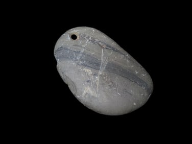 1 3/4" Slate Miniature Pendant, found by Steve Koch in Scott Co., Illinois