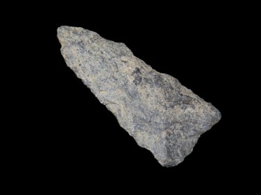 3 1/8" Fluted Paleo made of Grey/Purple Rhyolite, found in North Carolina, Ex Walt McIntire