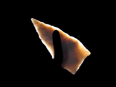 1 5/8" Jacks Reef Pentagonal, Needle Tip, Translucent Chert, found in Kentucky, Ex Walt McIntire