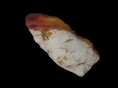 3 5/8" Amazing Color Clear Fork Gouge, found in Northeast Arkansas, Ex Michael Knabe