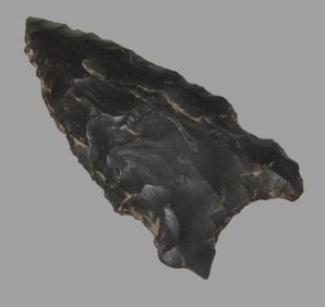 1 7/8" Graham Cave, Excello Chert/Missouri Gold, found in Ralls Co., Missouri
