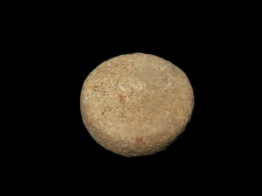 1 5/8" Nicely Made Biscuit Discoidal, tan quartz, found in Northeast Arkansas, Ex Michael Knabe