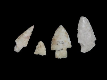 Set of 4 Pts, found in Pike/Adams Co, Illinois, Ex Bud Goodwin Collection