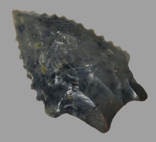1 3/4" Serrated Kirk, Kentucky, One Ear restored, Ex Walt Mclntire Collection