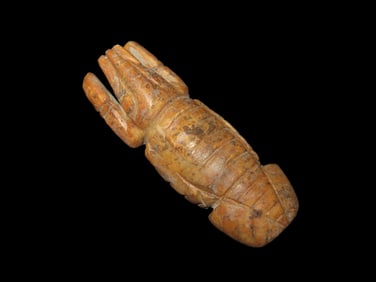 2 5/16" X 7/8" Pre Columbian Bone Lobster Effigy, Found in Peru
