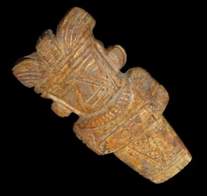 2 5/8" X 1 1/4" Pre Columbian Bone Human Effigy, Found in Peru