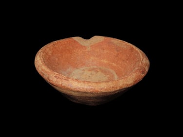 3 3/4" Dia. Nicely Painted, Pre Columbian Pottery Vessel, Chip on Rim