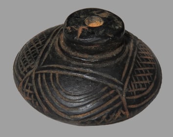 2 1/16" Dia. Pre Columbian Stone Suspended Pendant, from Peru