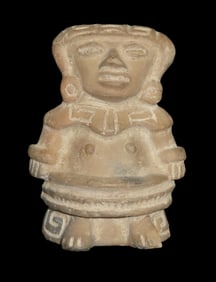 5 1/4" Pre Columbian Pottery Idol Effigy, South America
